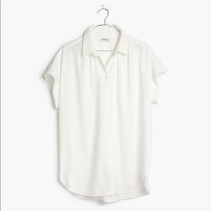 Madewell Central Shirt in Pure White Sz L